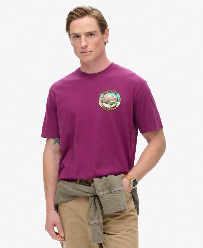 TRAVEL POSTCARD CHEST TSHIRT