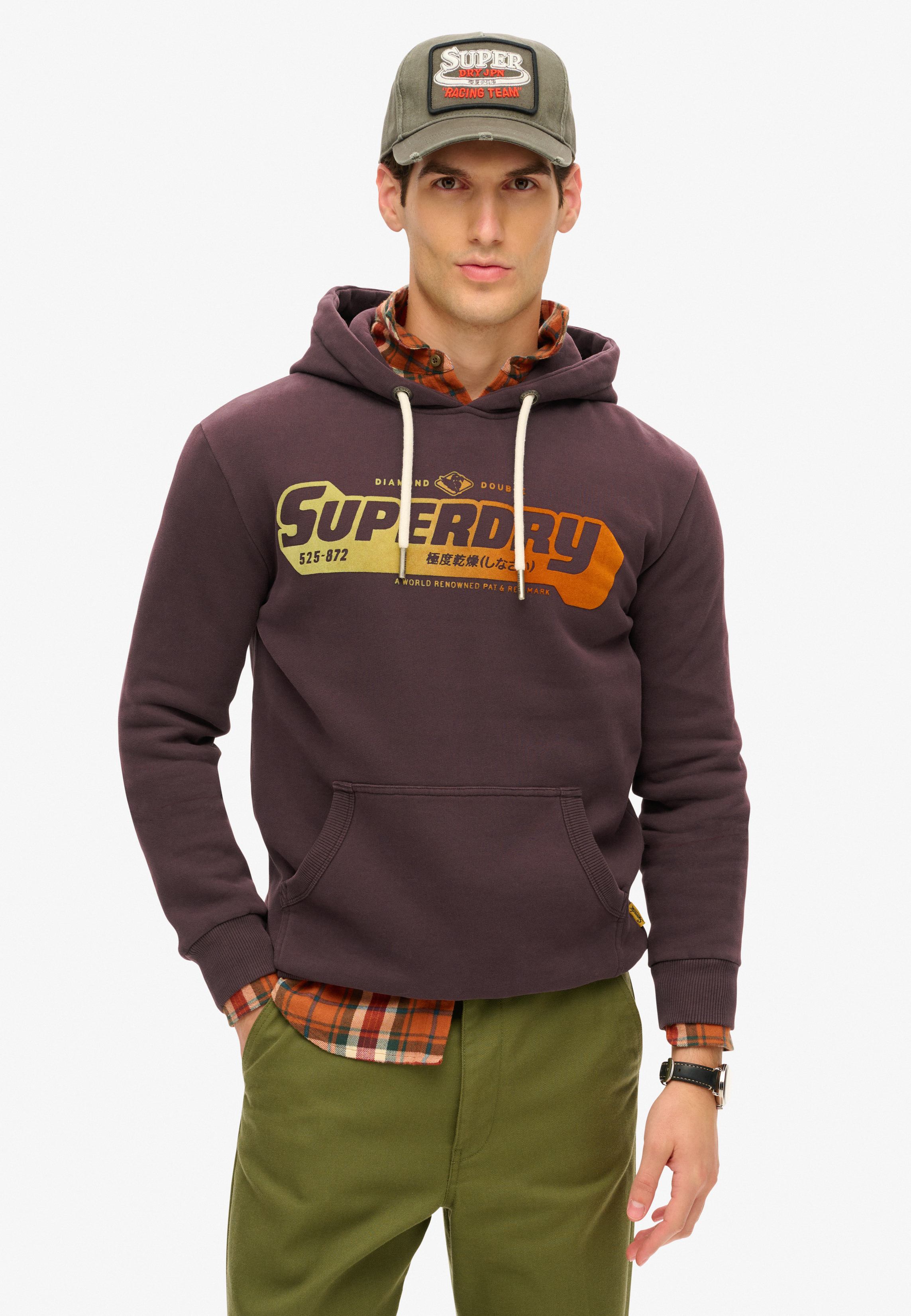 FLOCKED FADE GRAPHIC HOODIE