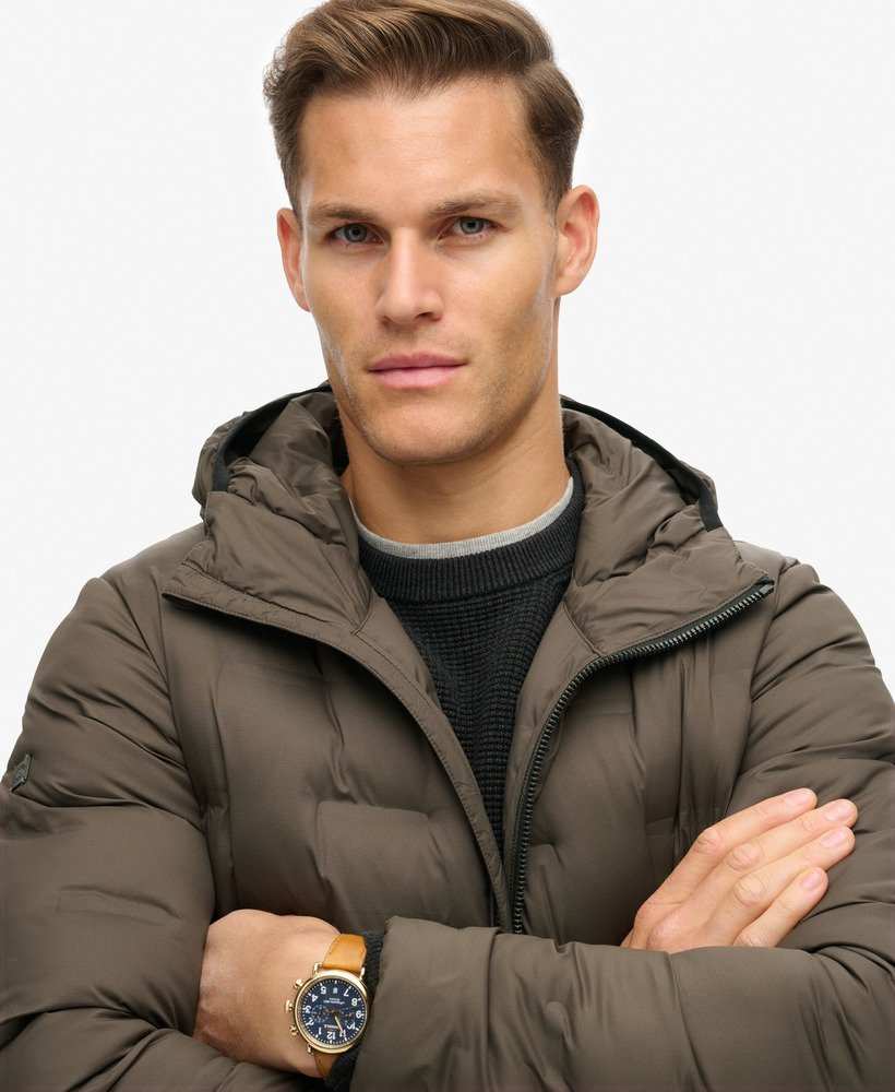 HOODED QUILTED PUFFER COAT