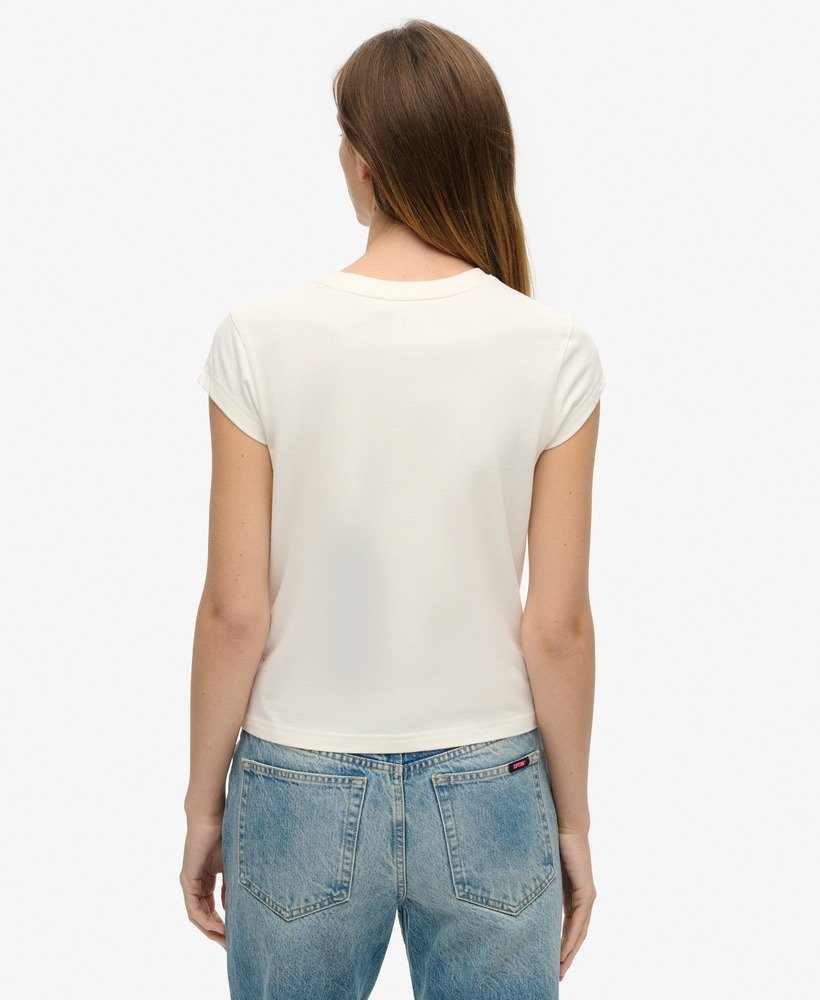 EMBELLISHED PUNK CAP SLV TEE