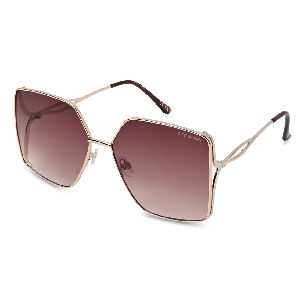 X17460 Shiny Gold-Crystal Brown  Sunglasses