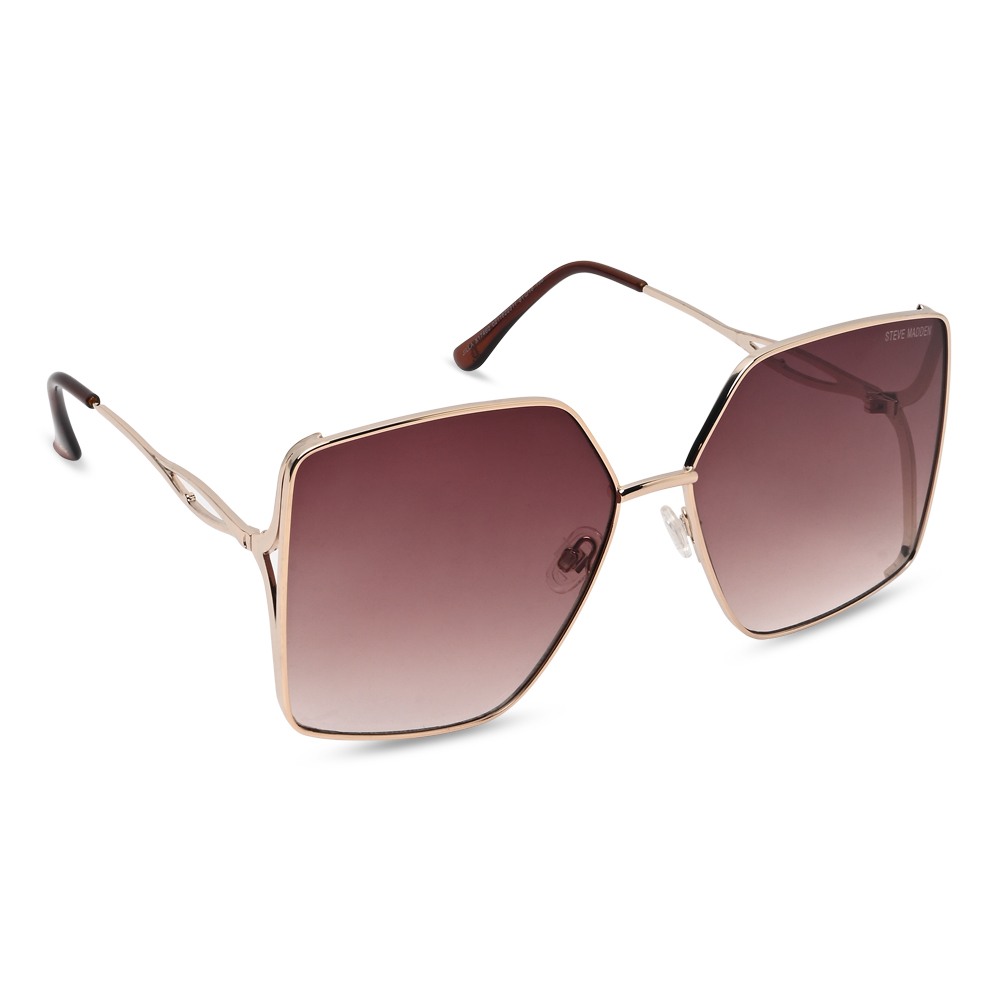 X17460 Shiny Gold-Crystal Brown  Sunglasses