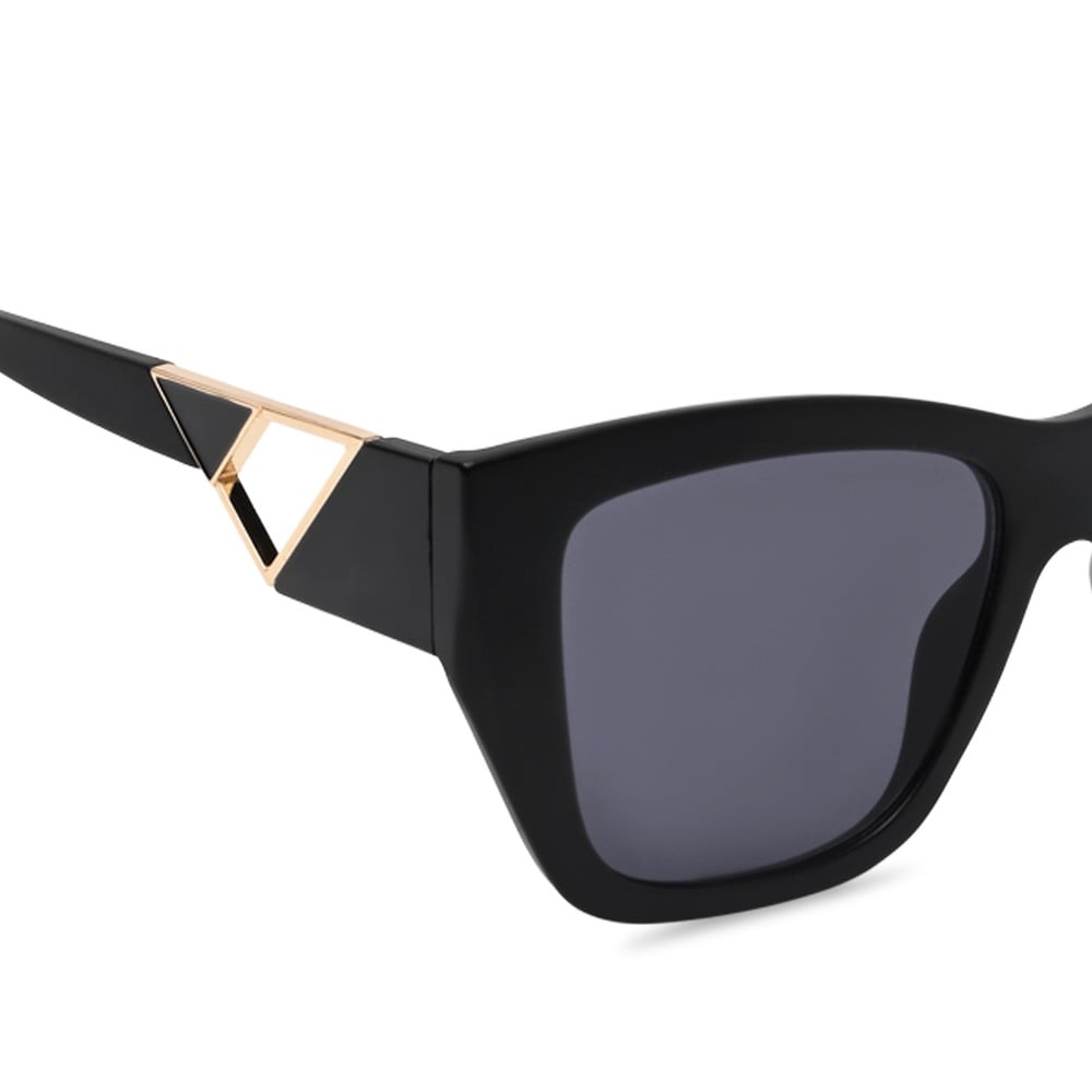 X17461 Matte Black-Shiny Gold Sunglasses