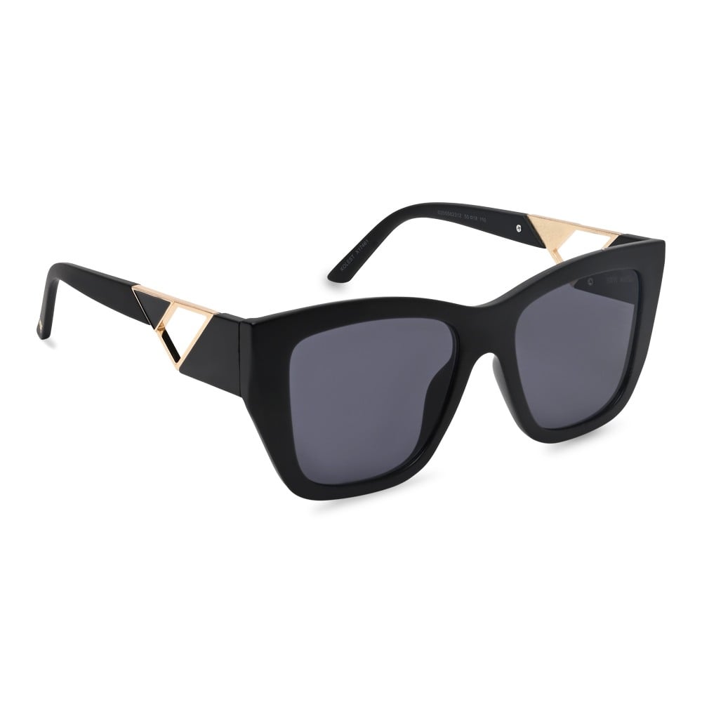 X17461 Matte Black-Shiny Gold Sunglasses