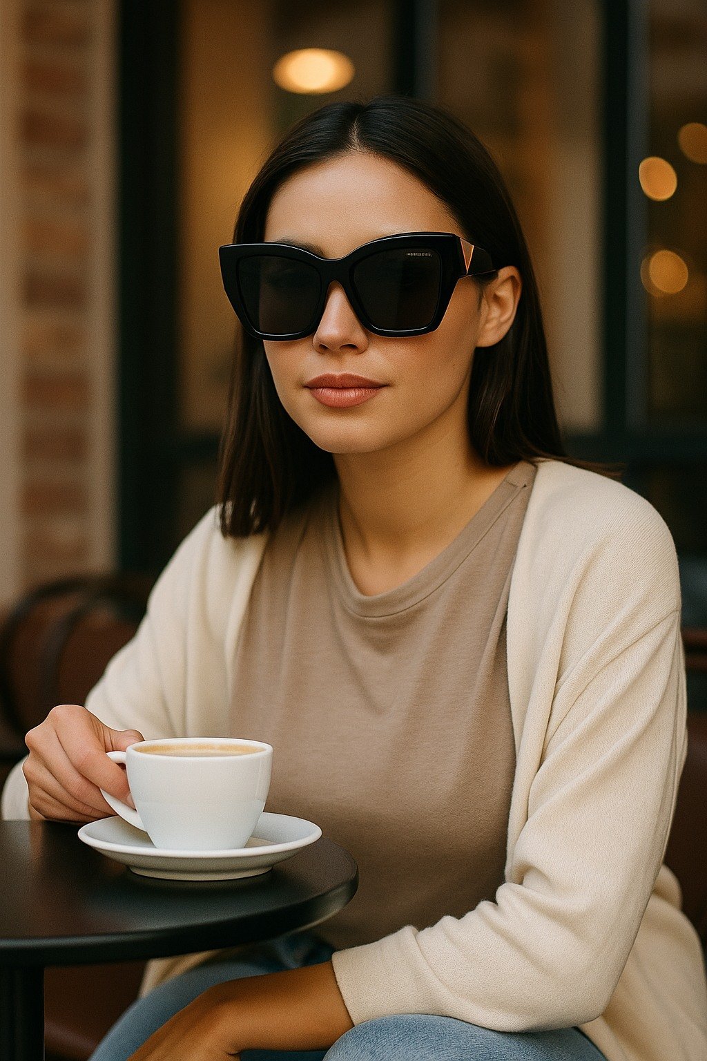 X17461 Matte Black-Shiny Gold Sunglasses