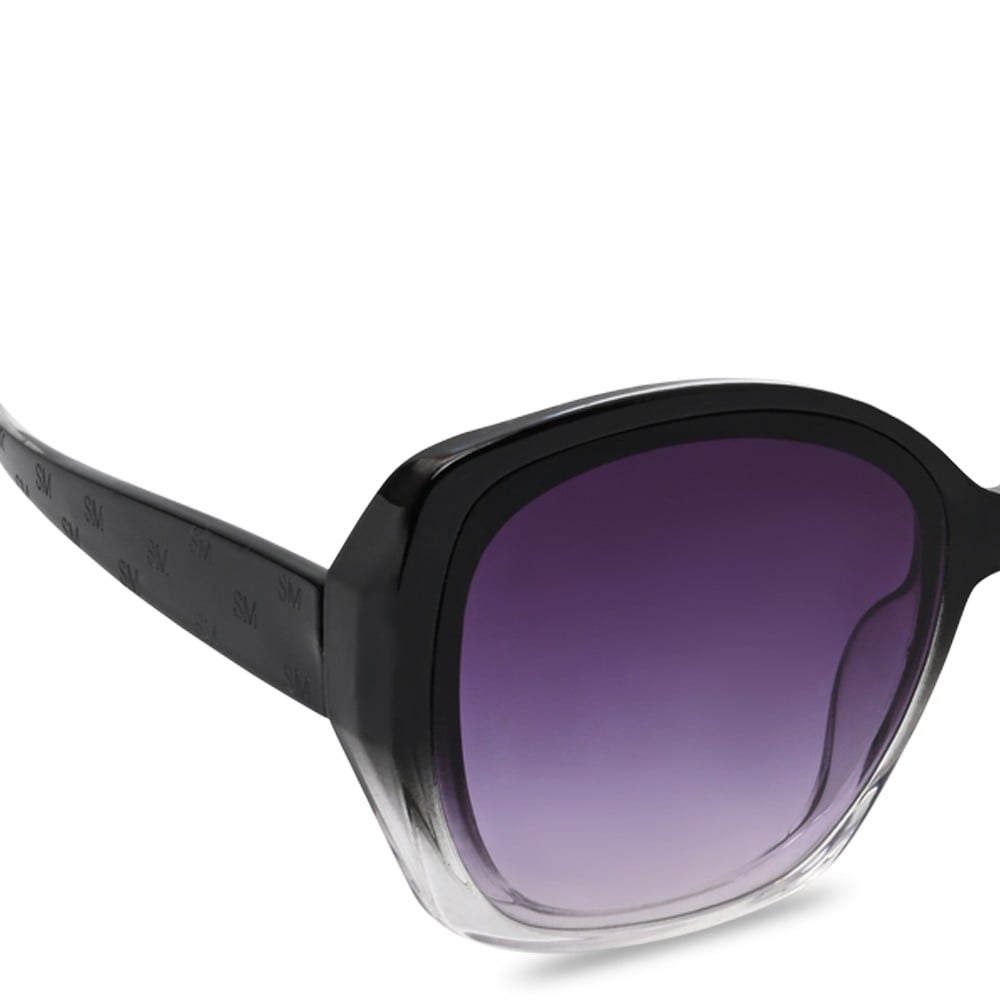 X17470 Black Gradient To Crystal Clear Sunglasses