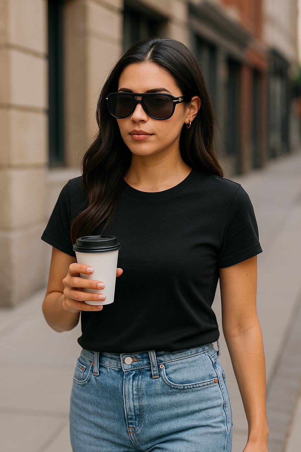 X17476 Black Opaque Sunglasses