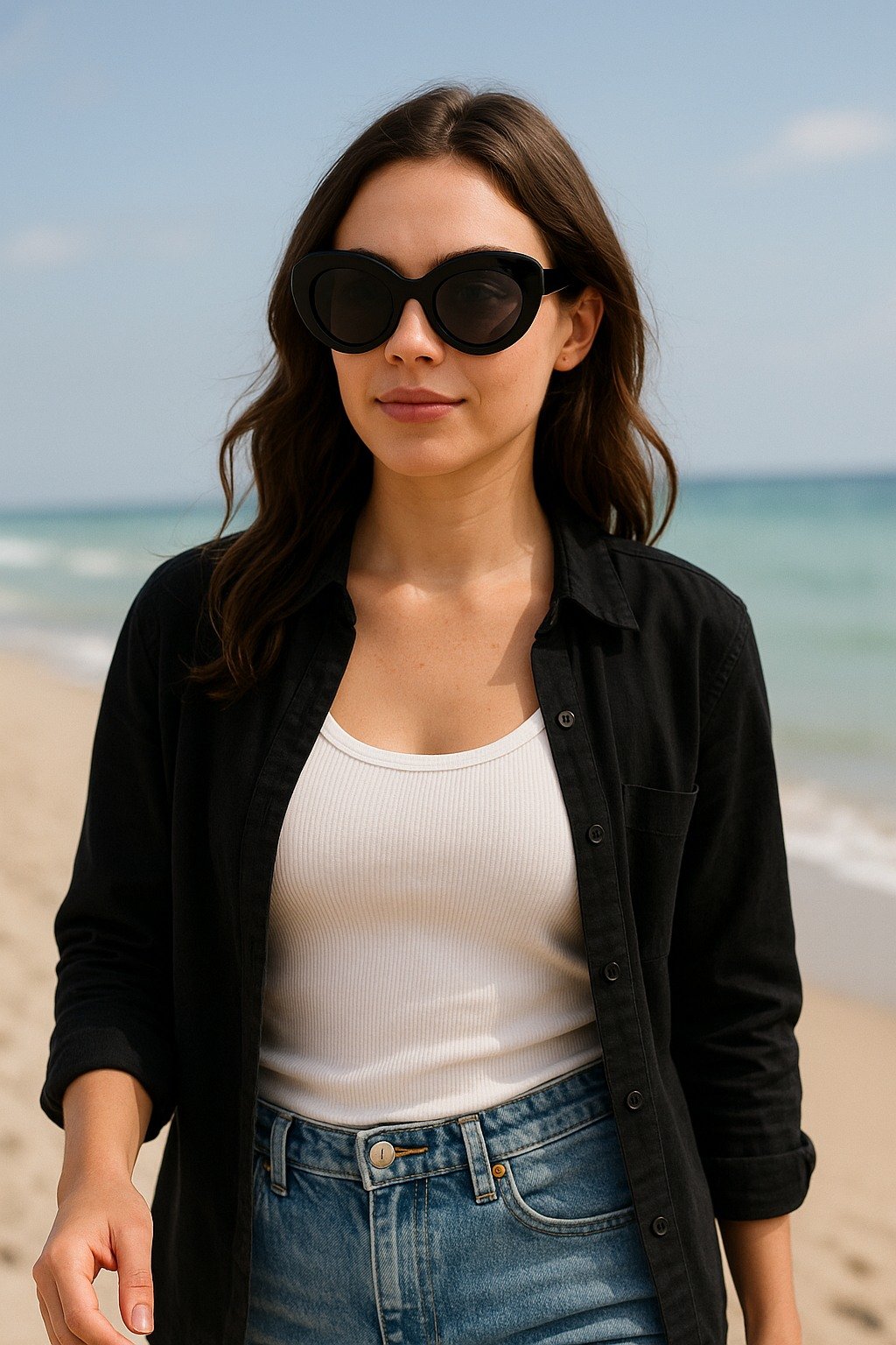 X17486 Black Opaque Sunglasses