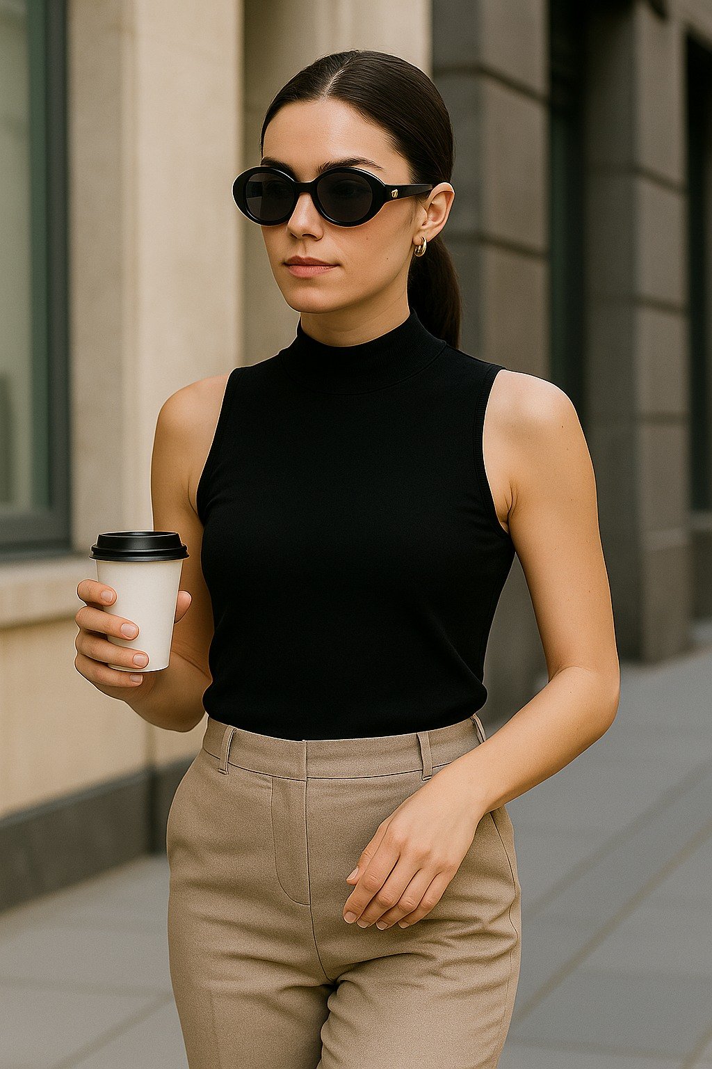 X17488 Black Opaque Sunglasses