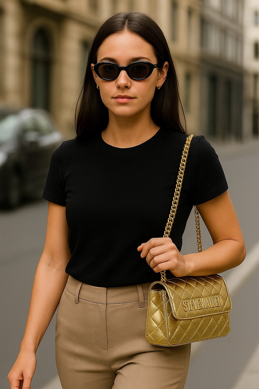 X17488 Black Opaque Sunglasses