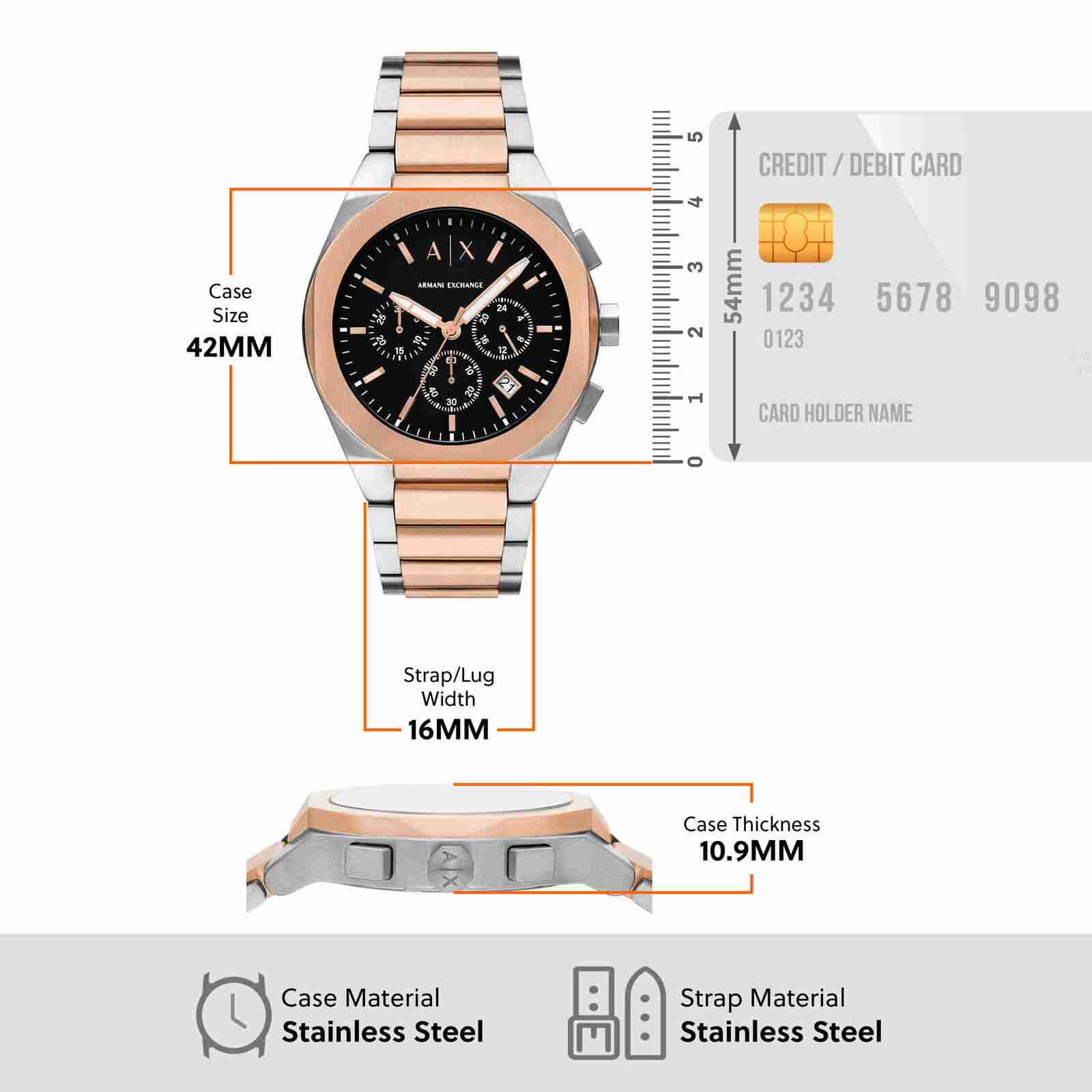 Armani Exchange Two Tone Watch AX4181