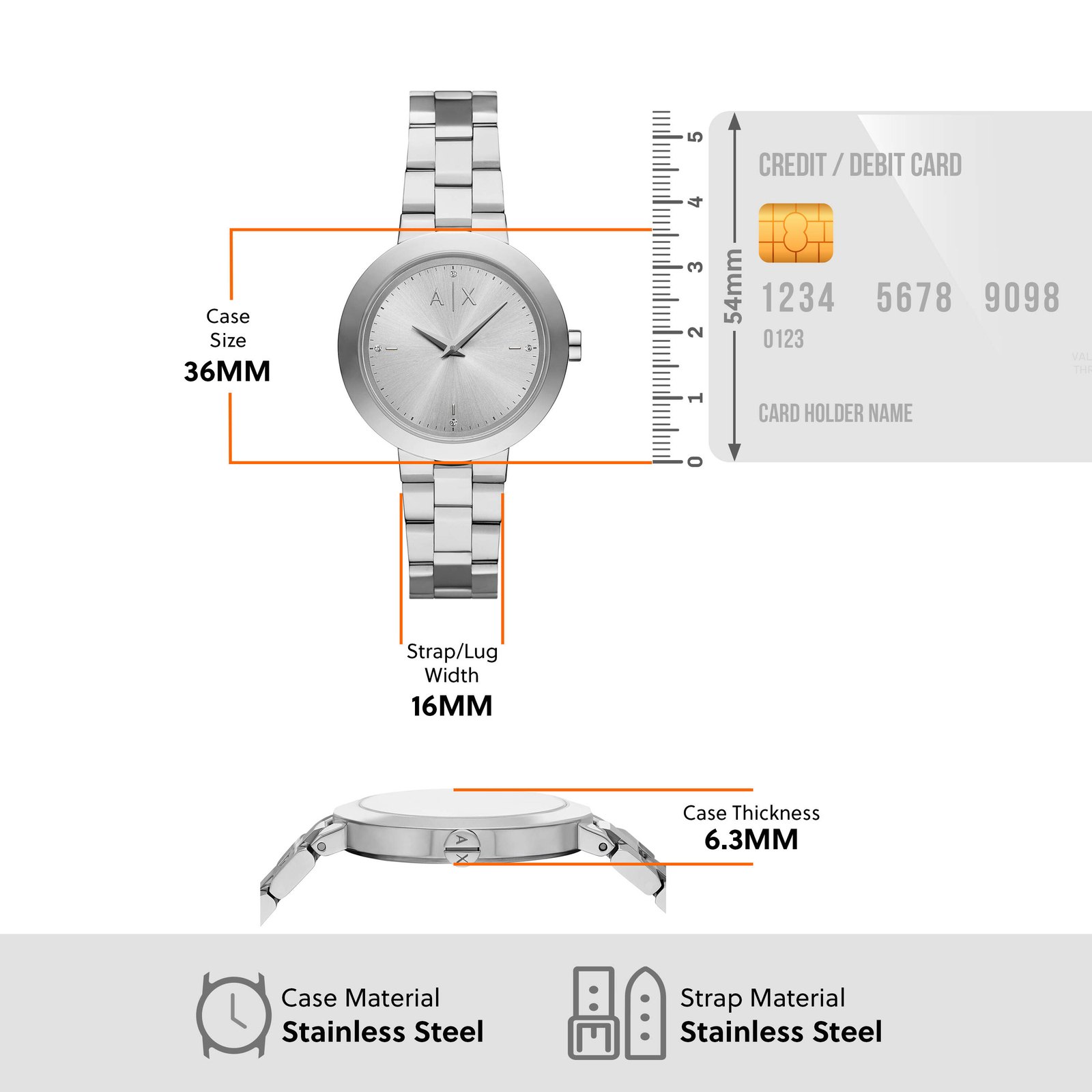 Armani Exchange Silver Watch AX5170