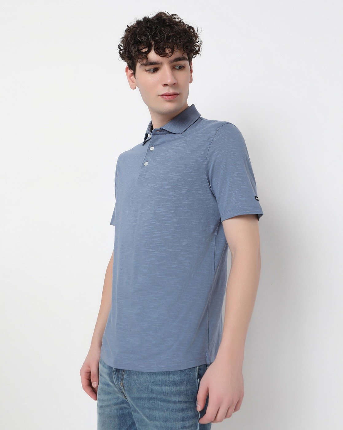 STUDIO LINEN MERCD POLO