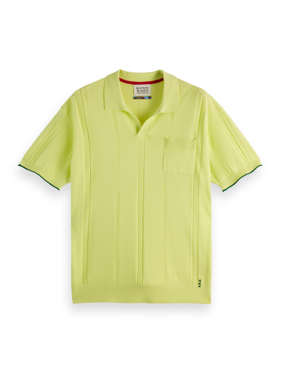 KNITTED V-NECK RELAXED FIT POLO