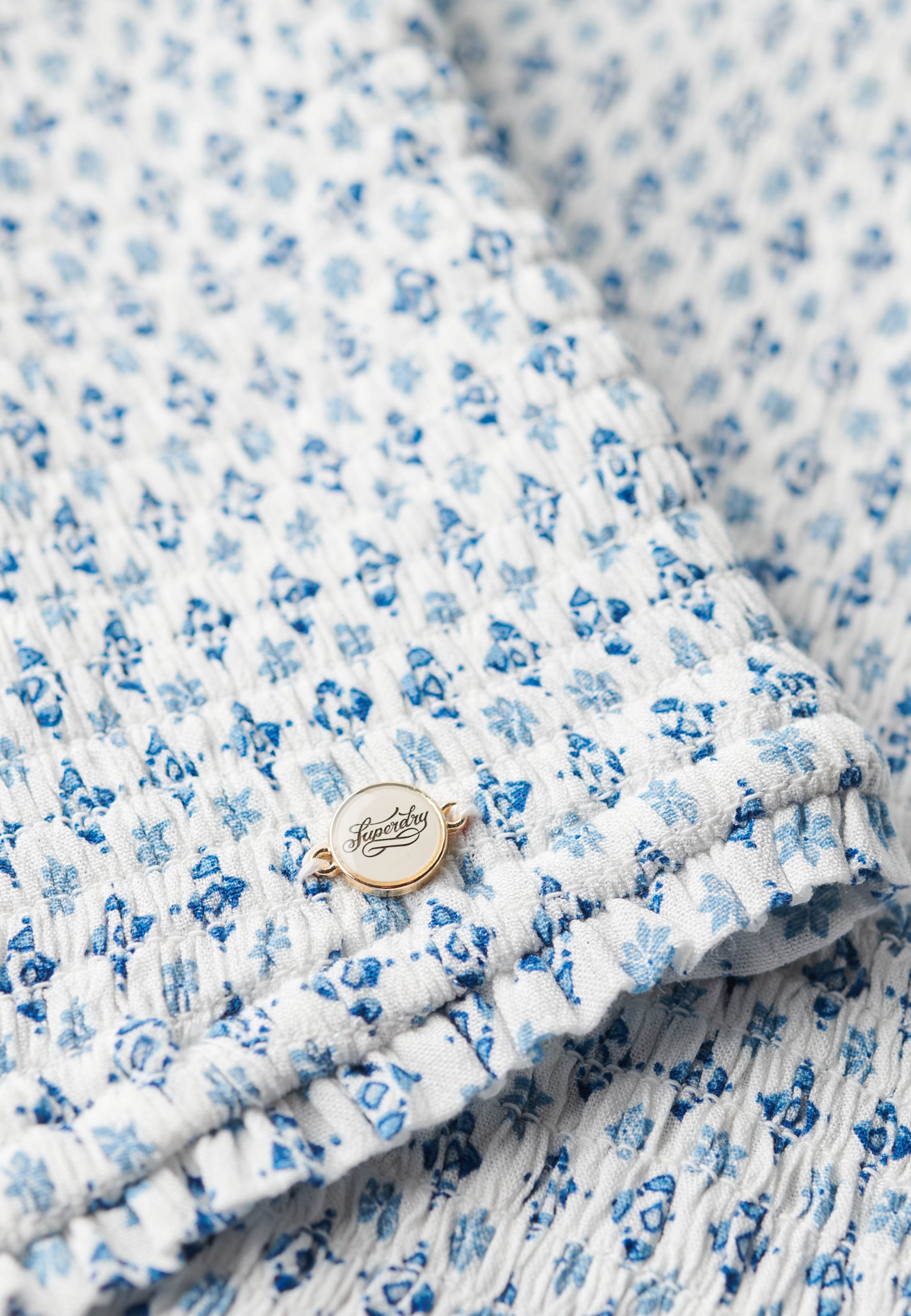 SS SMOCKED WOVEN TOP