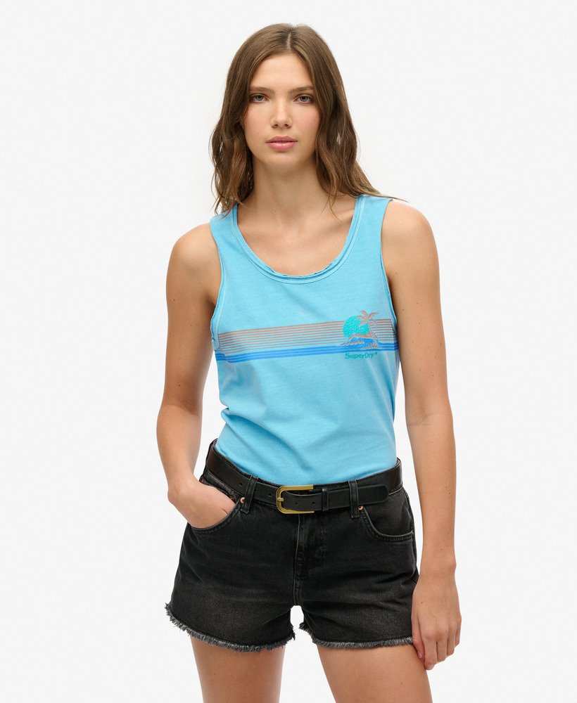 OUTDOOR STRIPE SCOOP NECK TANK
