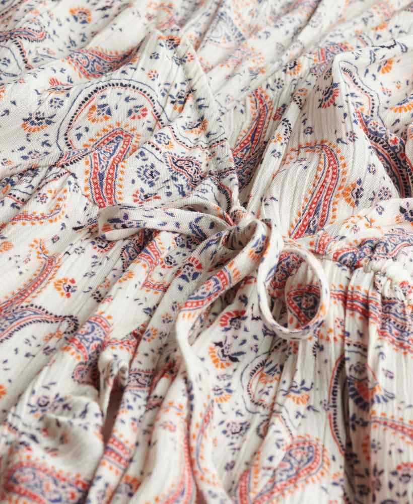 SS PRINTED MINI WRAP DRESS