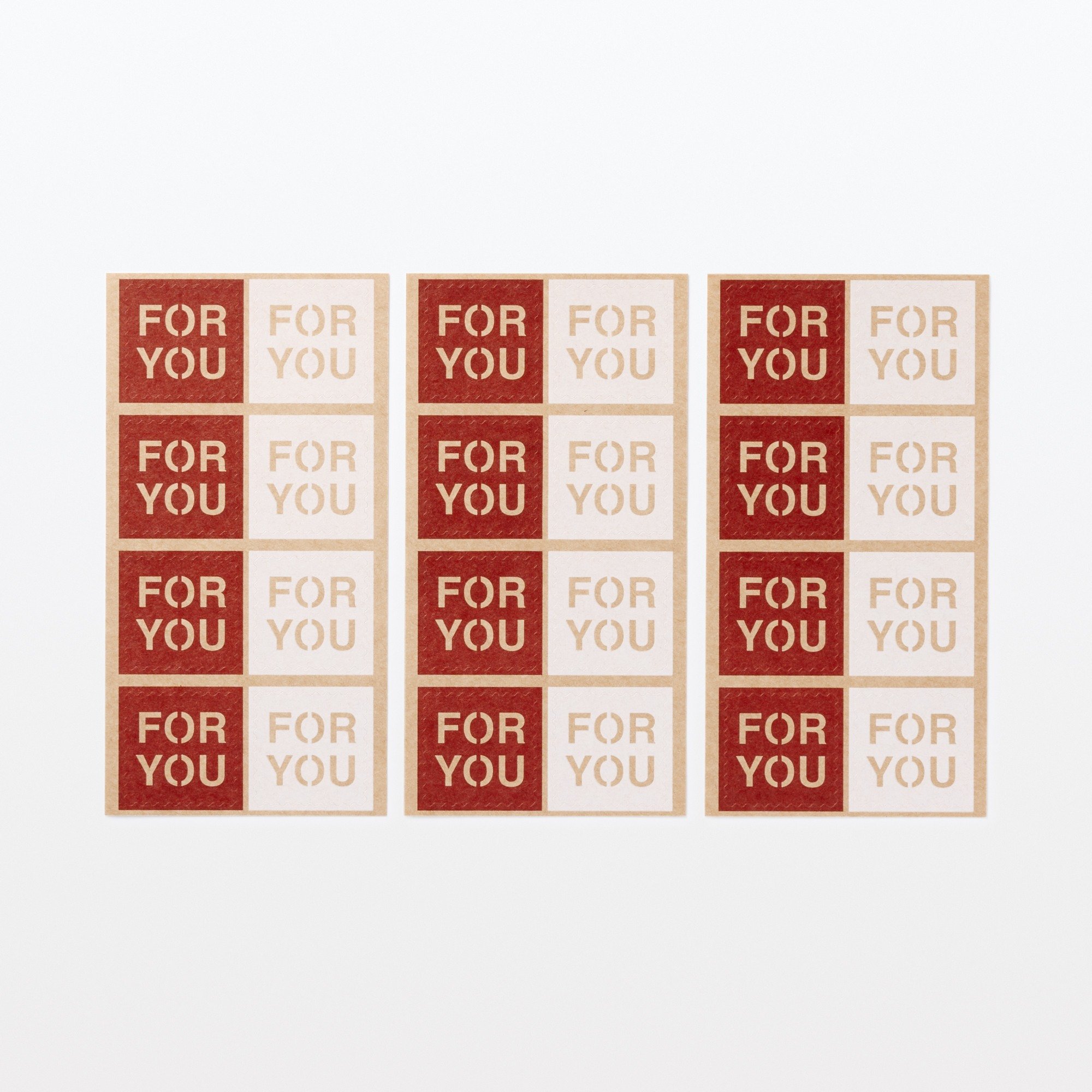 Wrapper sticker FOR YOU 1 Piece / 35*35 mm