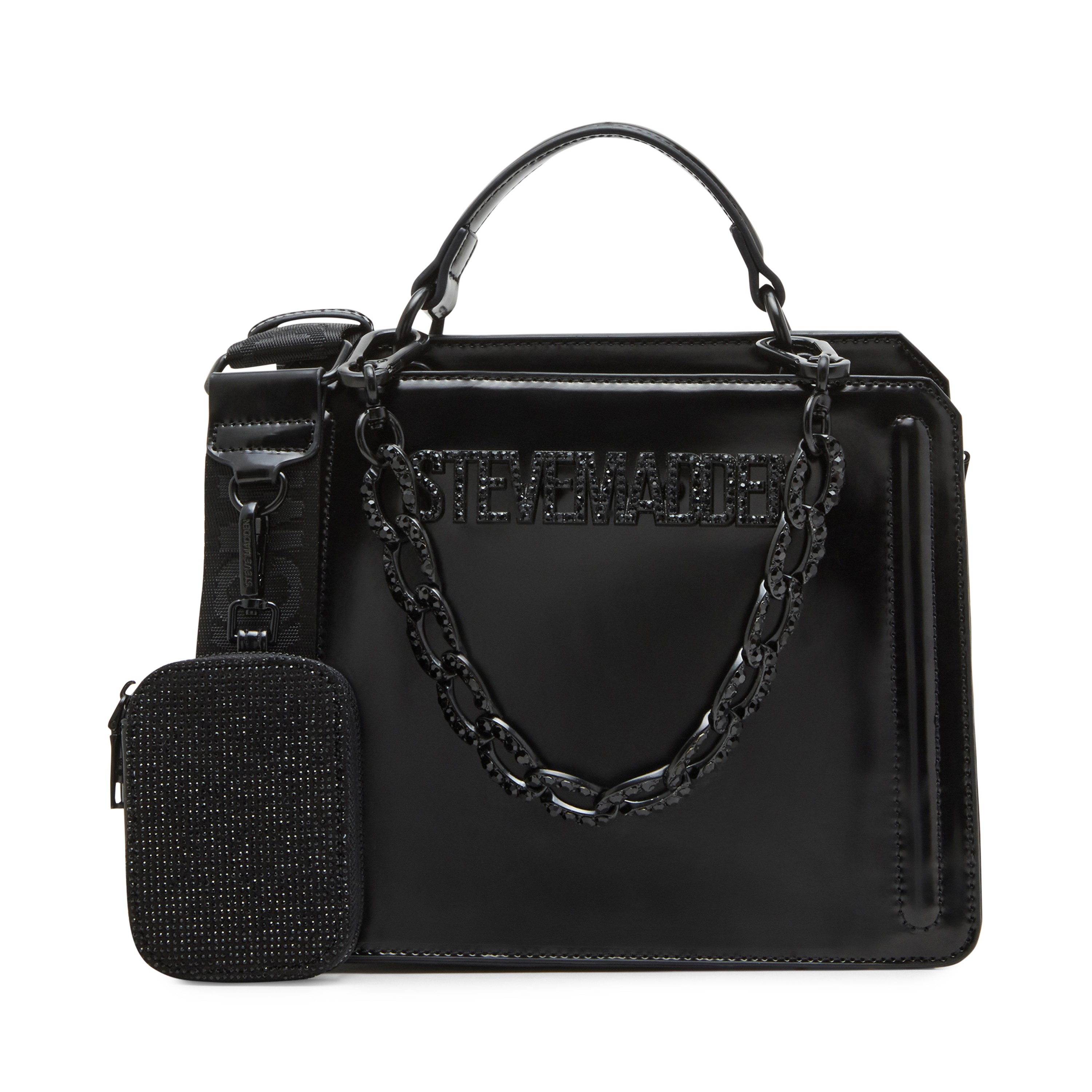 BEVELYNR Black Satchel