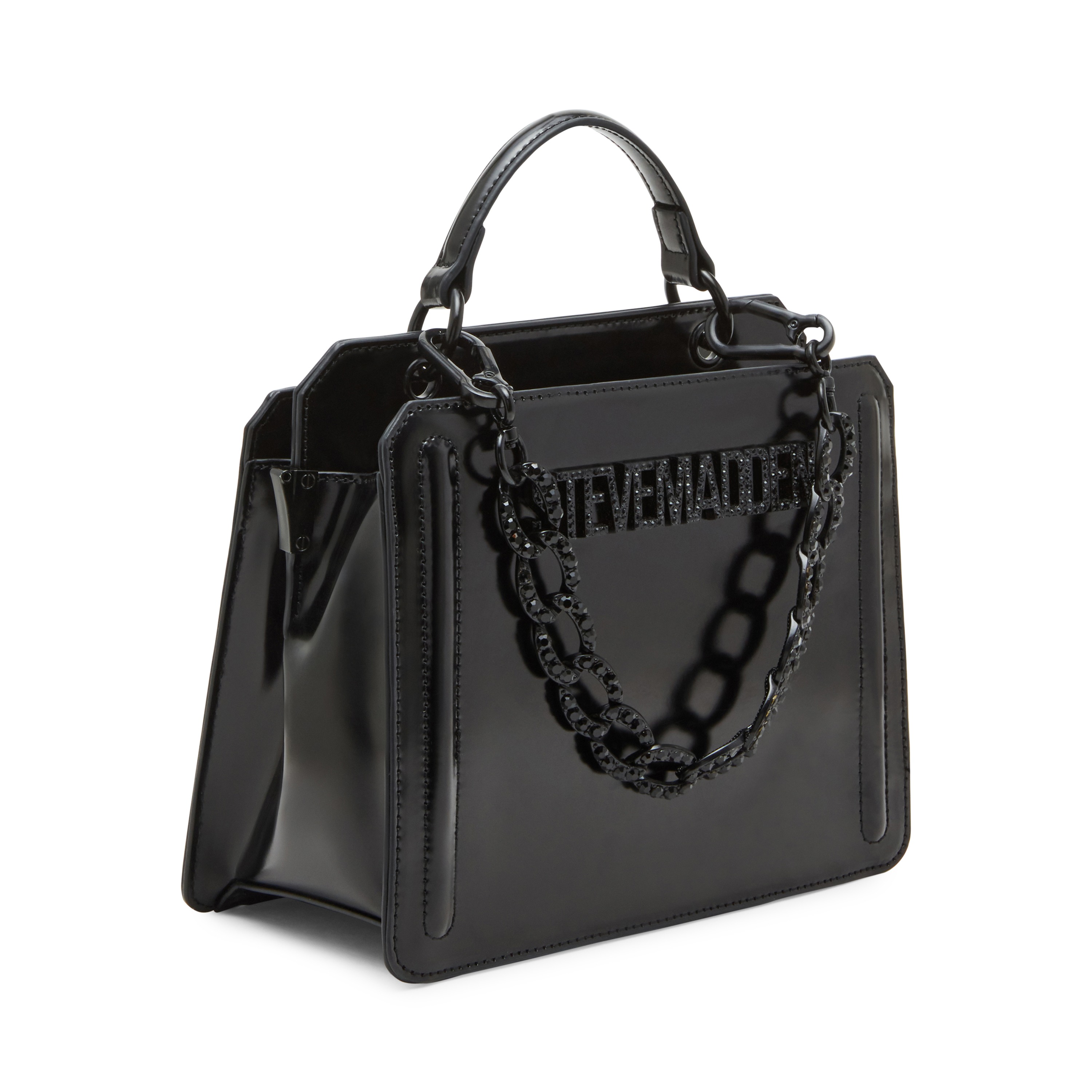 BEVELYNR Black Satchel
