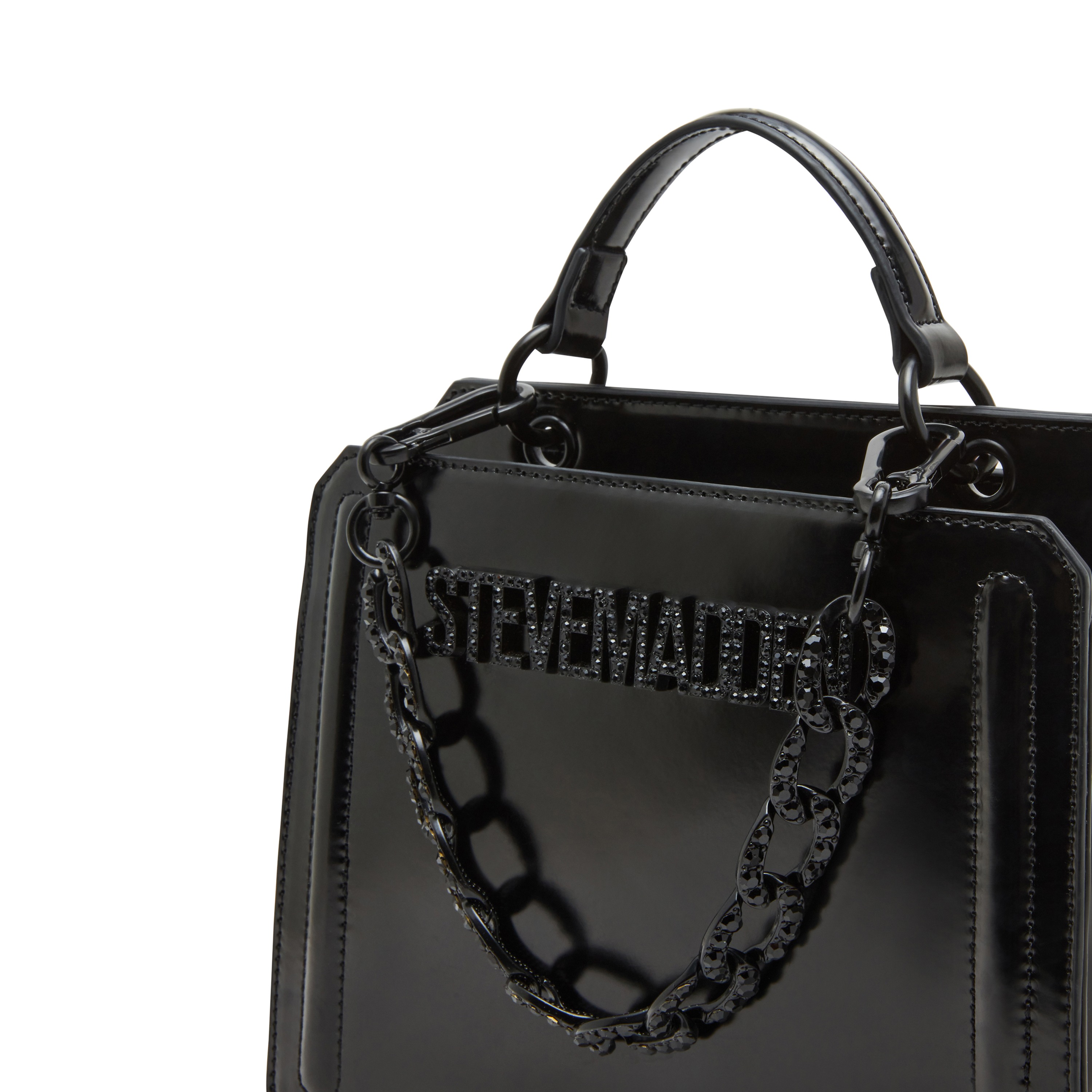 BEVELYNR Black Satchel