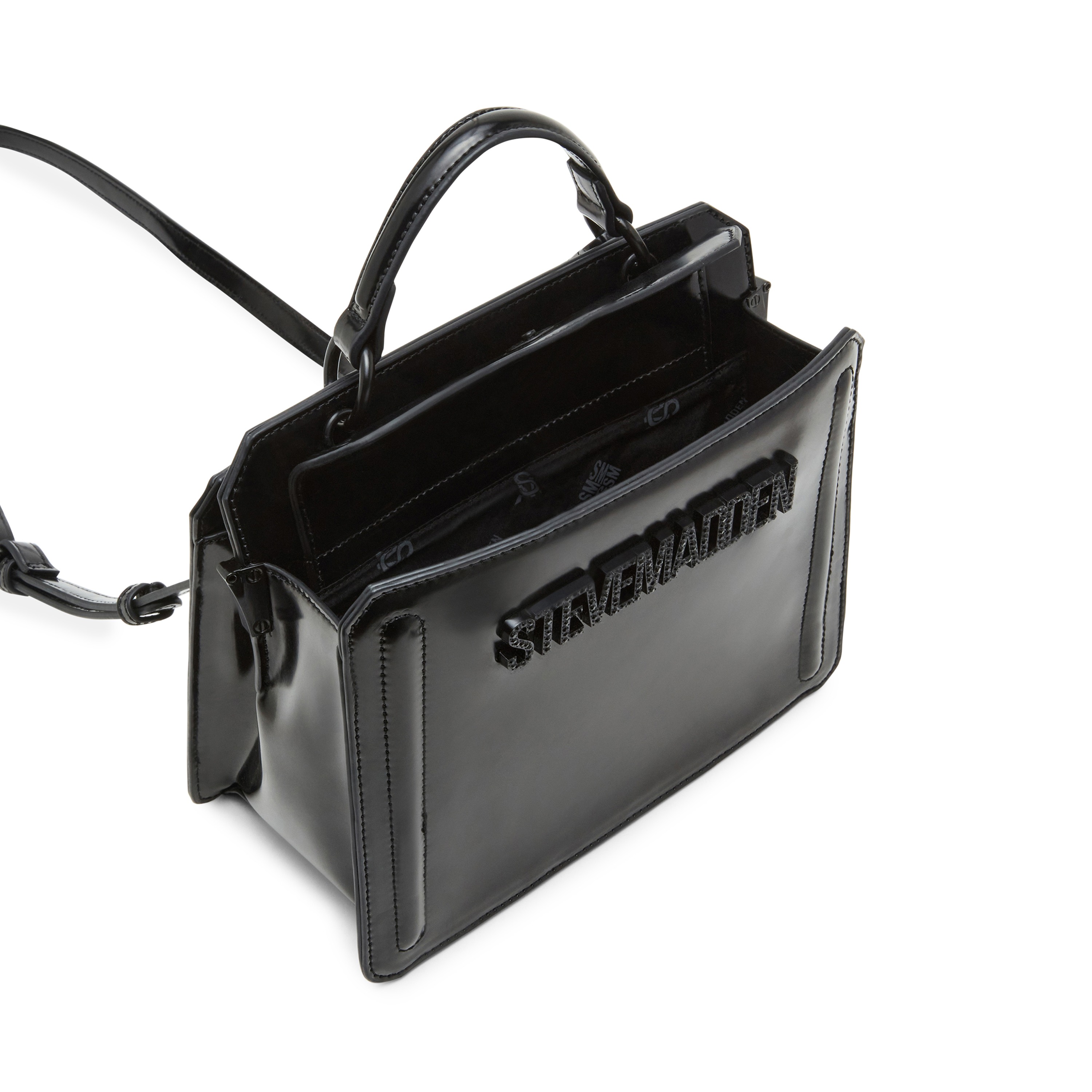 BEVELYNR Black Satchel