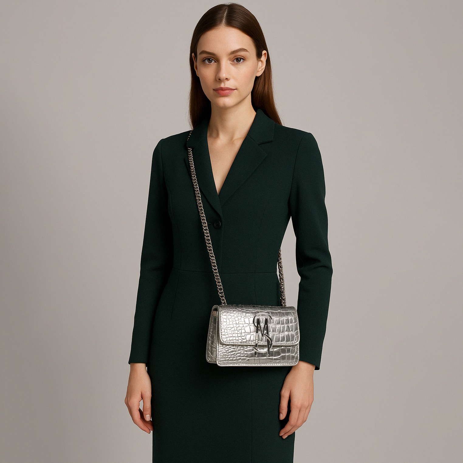 BTROYA Silver Crossbody