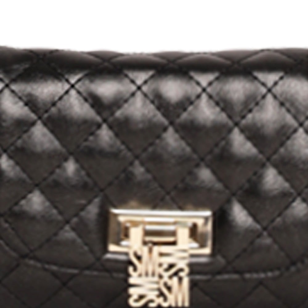 Bshino Black-Gold Clutches & Wallets