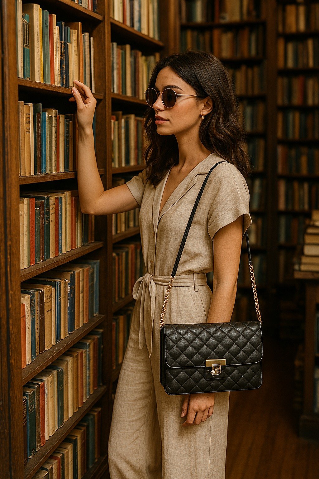 Bshino Black-Gold Clutches & Wallets