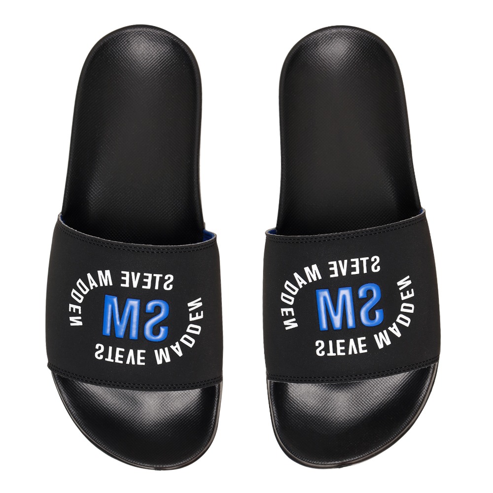 SM-1587 BLACK/BLUE/BLACK POOL SLIDERS