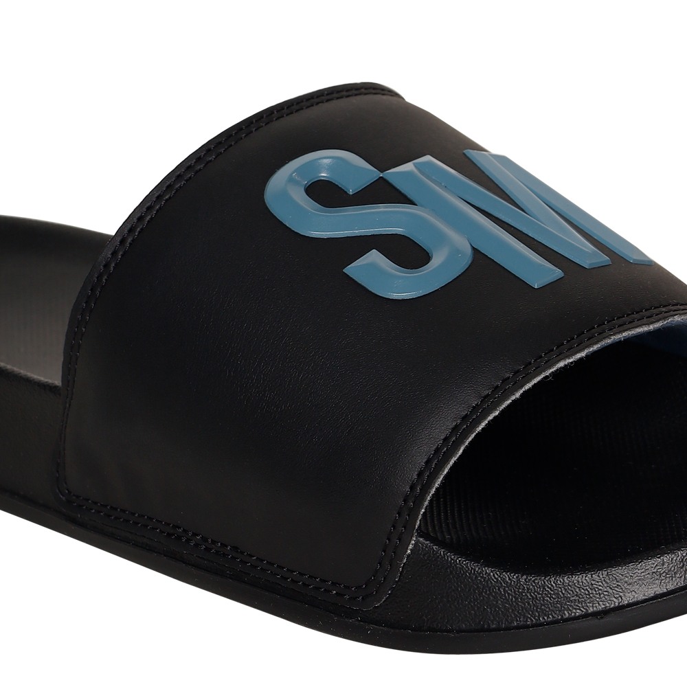 SM-1589 BLACK/BLUE SLATE POOL SLIDERS