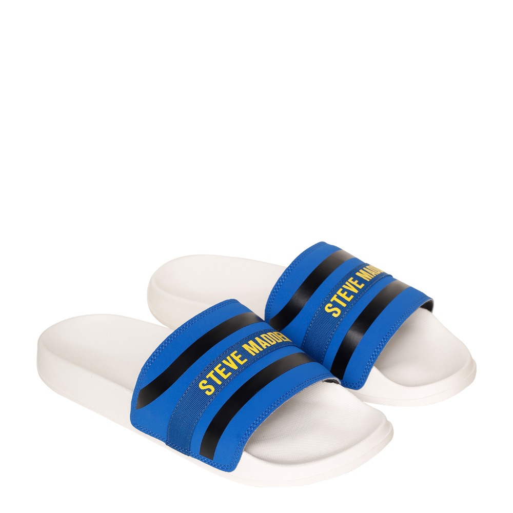 SM-1591 BLUE/CHALK POOL SLIDERS