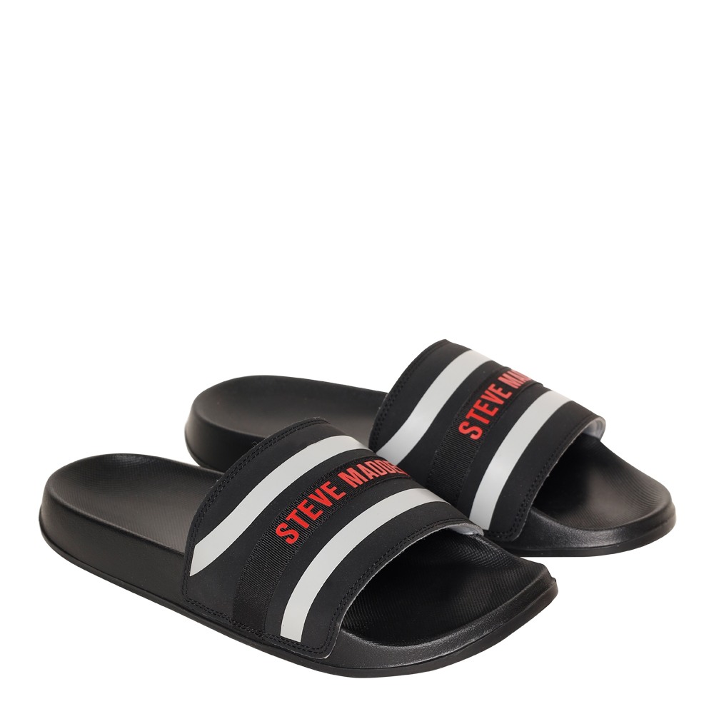 SM-1591 BLACK/GREY POOL SLIDERS