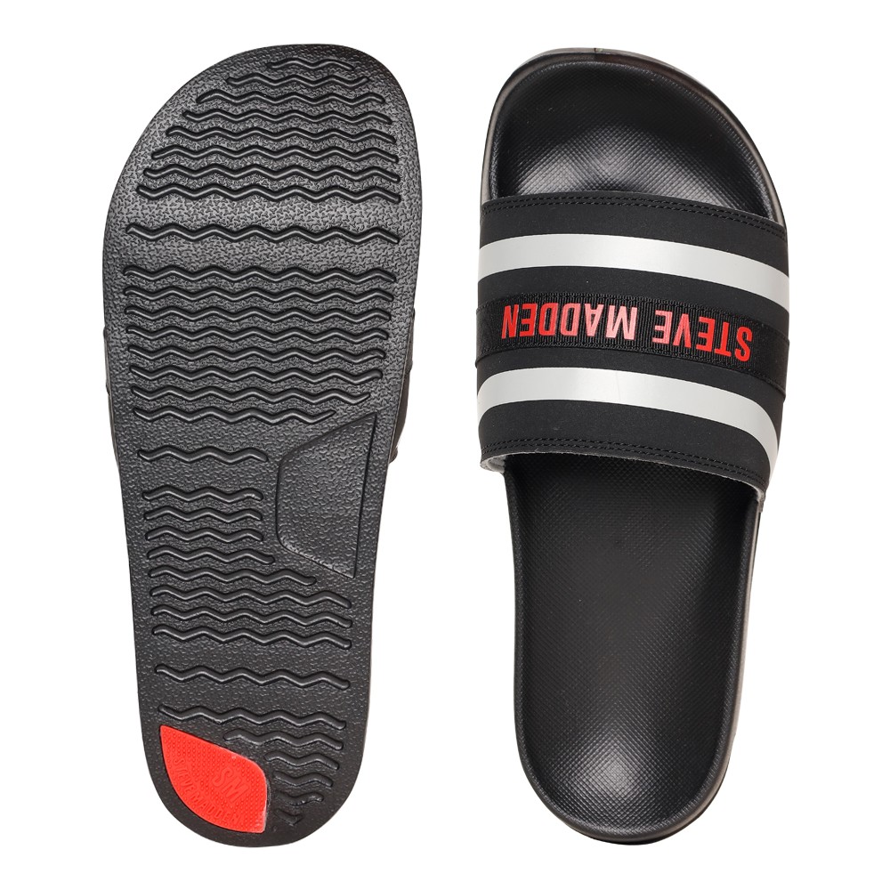 SM-1591 BLACK/GREY POOL SLIDERS