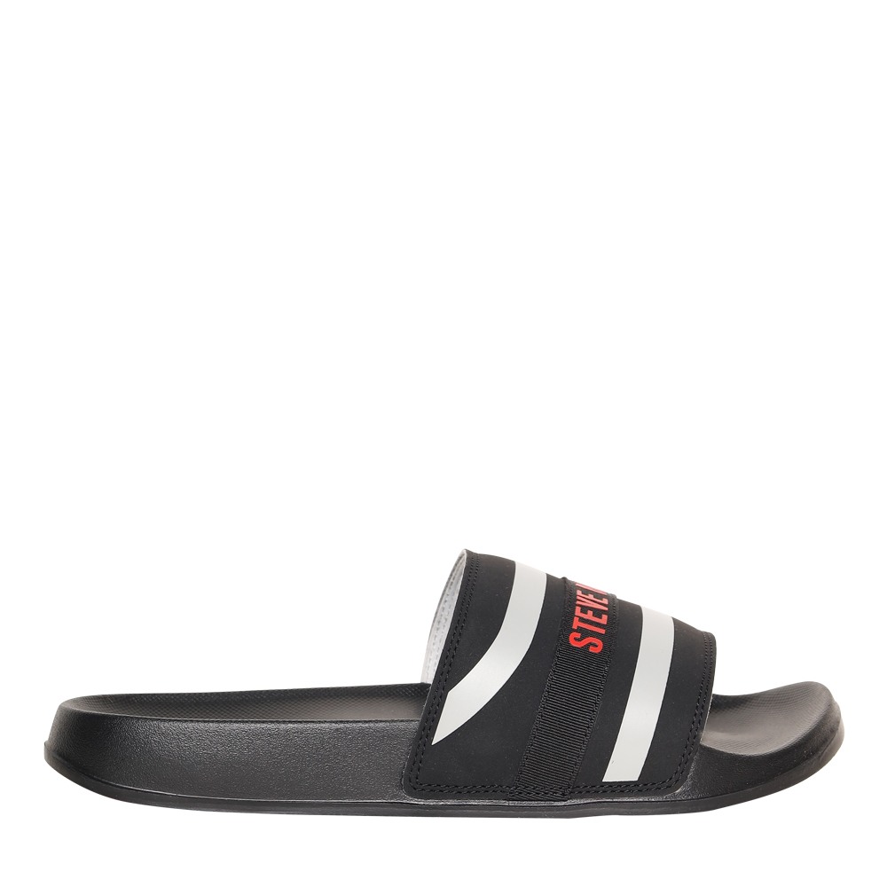 SM-1591 BLACK/GREY POOL SLIDERS