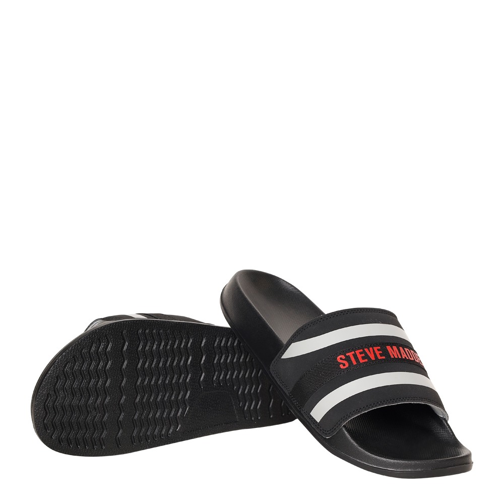 SM-1591 BLACK/GREY POOL SLIDERS