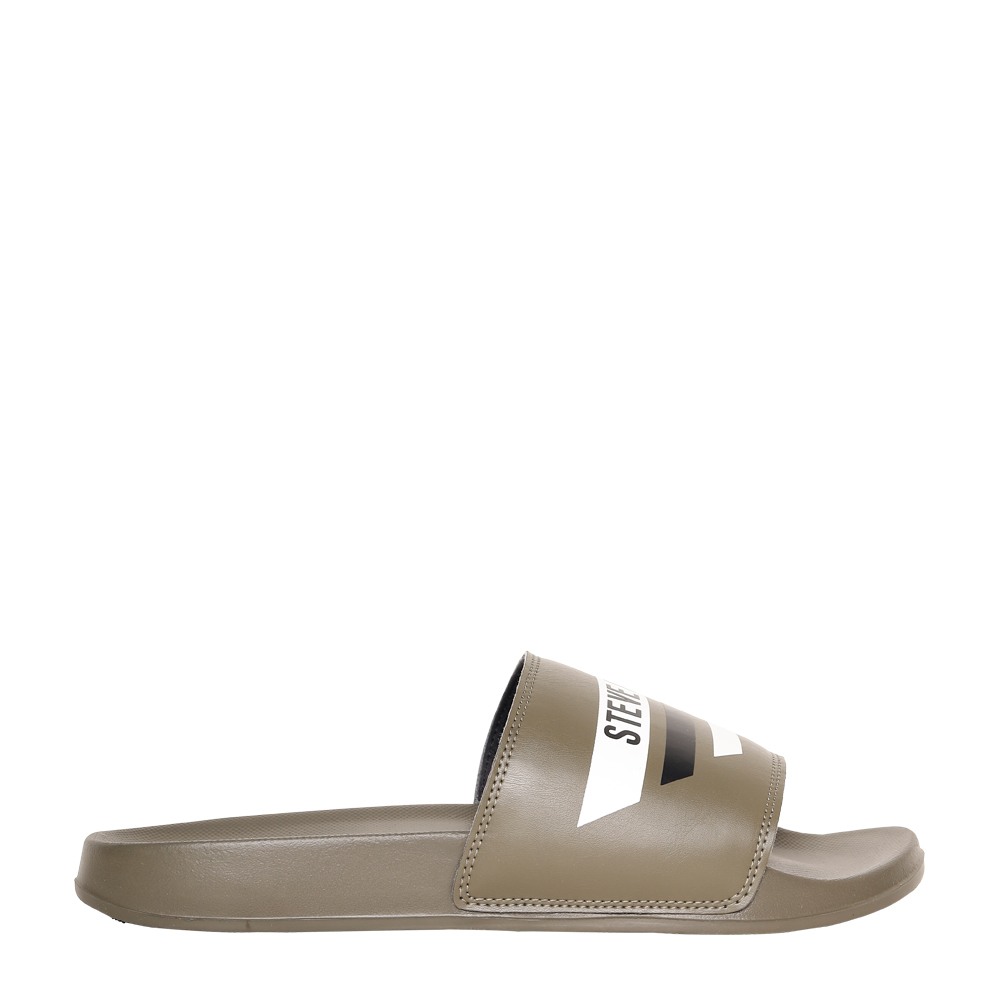 SM-1592 ARMY GREEN/BLACK POOL SLIDERS