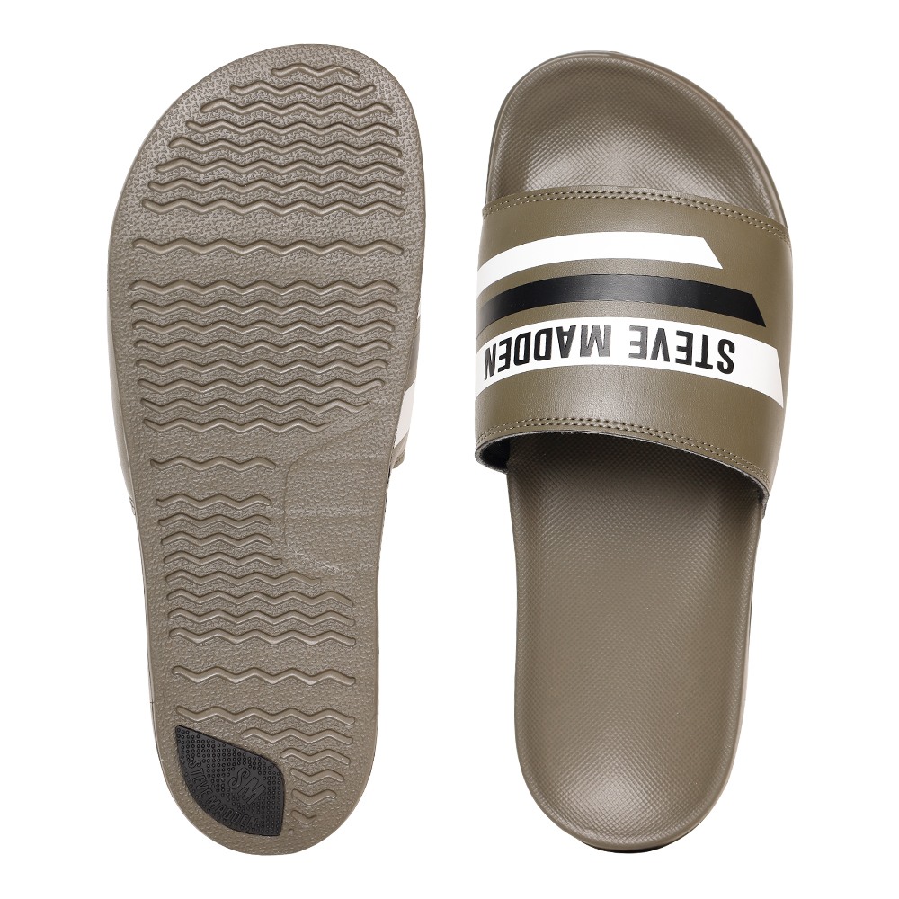 SM-1592 ARMY GREEN/BLACK POOL SLIDERS