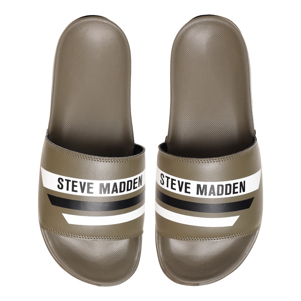 SM-1592 ARMY GREEN/BLACK POOL SLIDERS