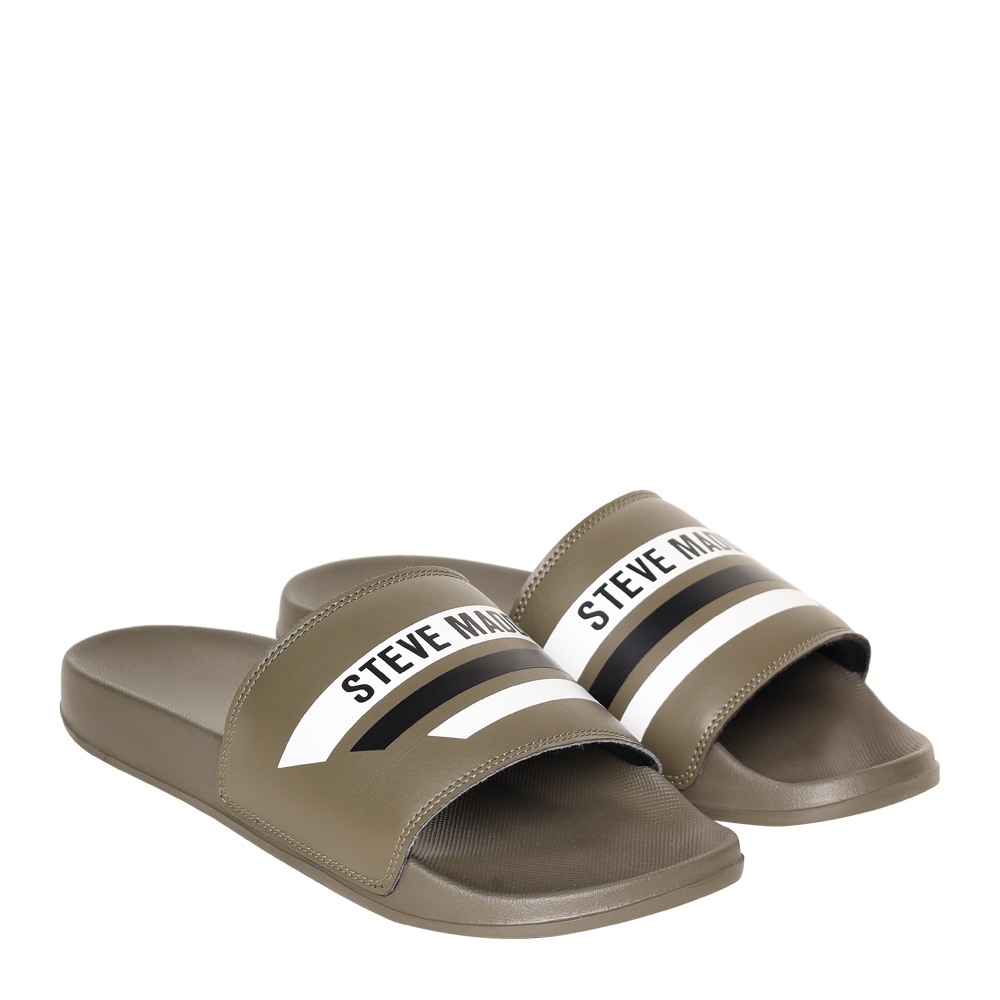 SM-1592 ARMY GREEN/BLACK POOL SLIDERS