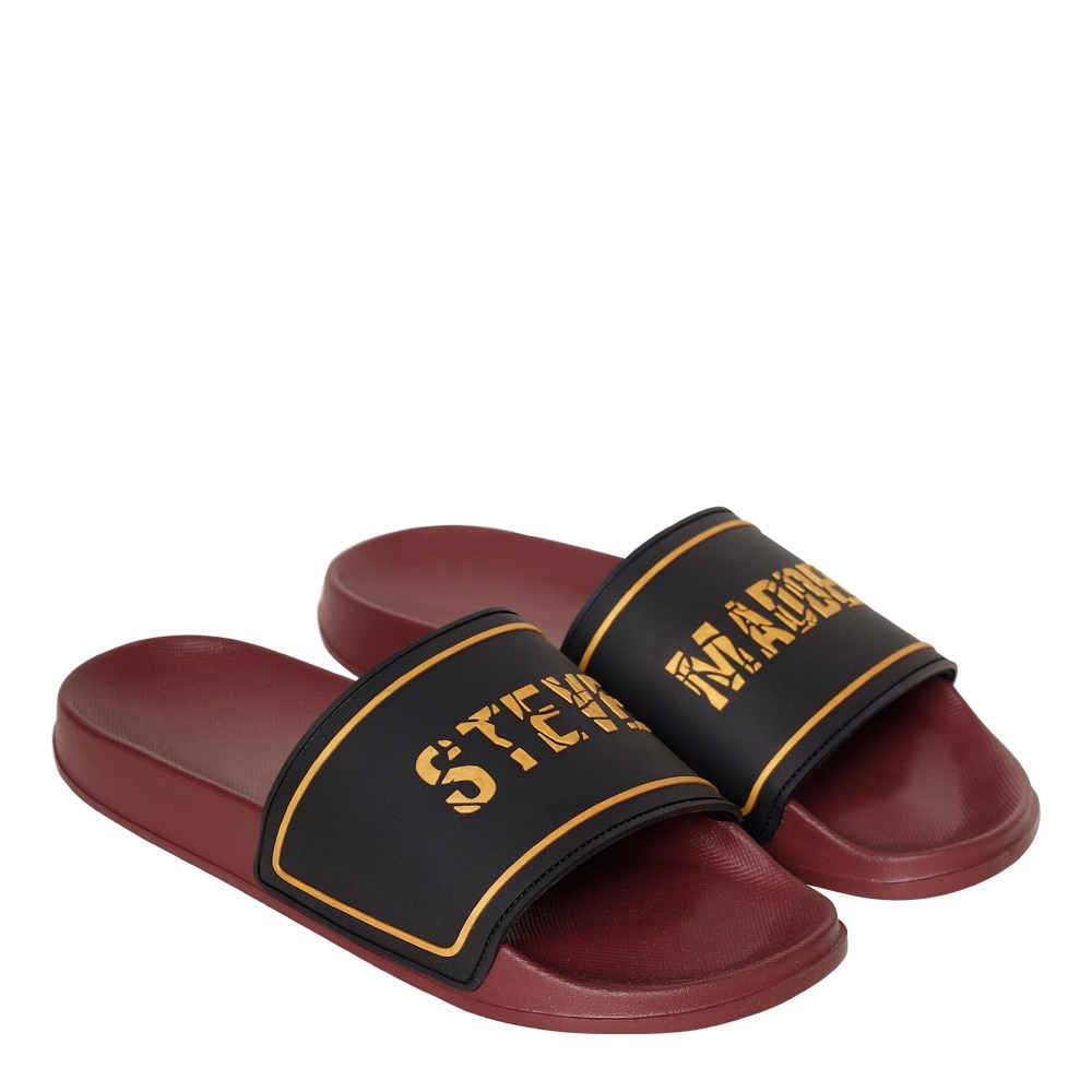 SM-1594 BLACK/MAROON POOL SLIDERS