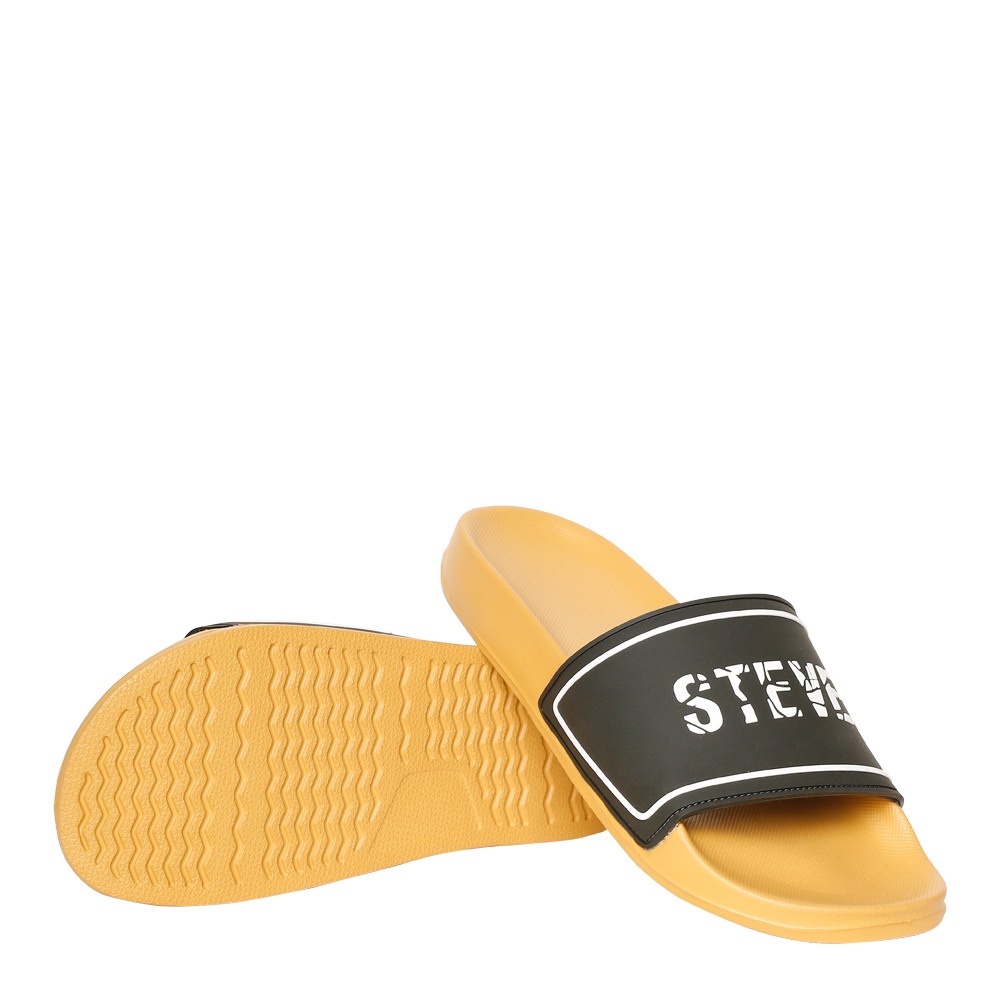 SM-1594 GREY/RETRO GOLD POOL SLIDERS