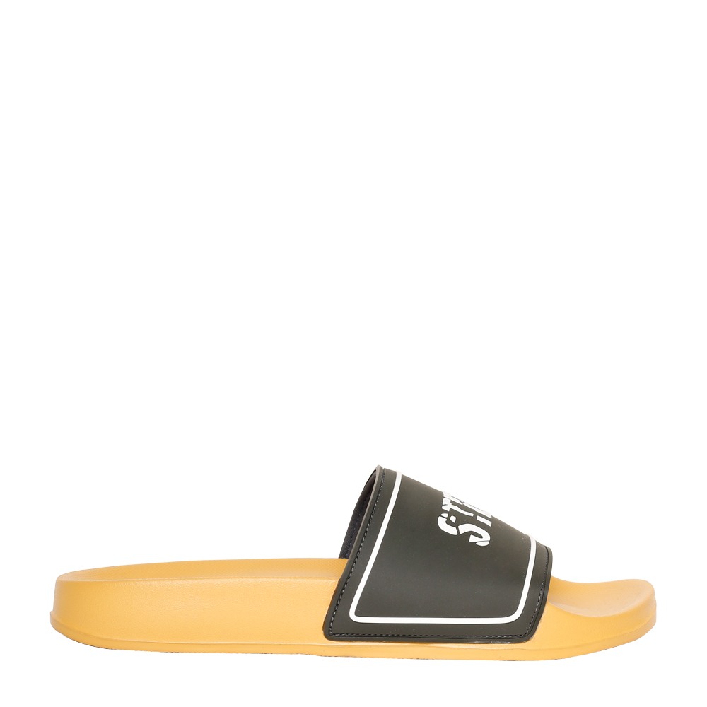 SM-1594 GREY/RETRO GOLD POOL SLIDERS
