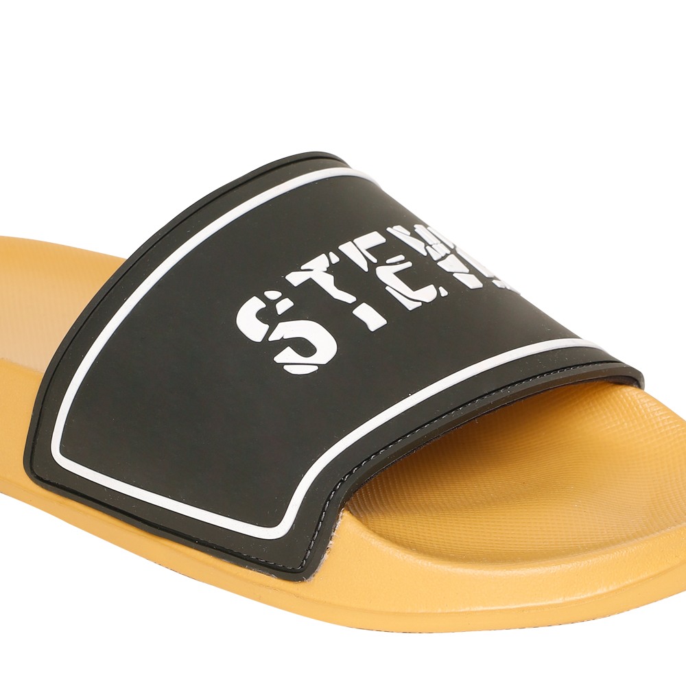 SM-1594 GREY/RETRO GOLD POOL SLIDERS