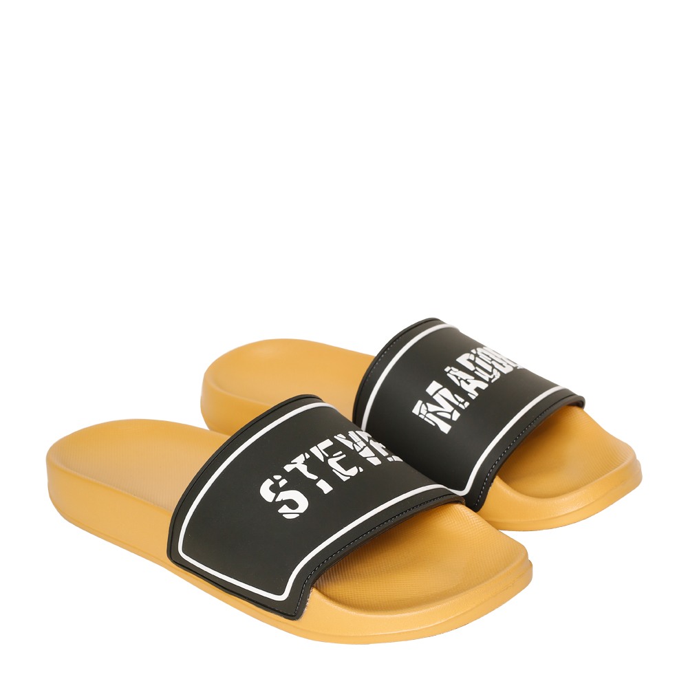 SM-1594 GREY/RETRO GOLD POOL SLIDERS
