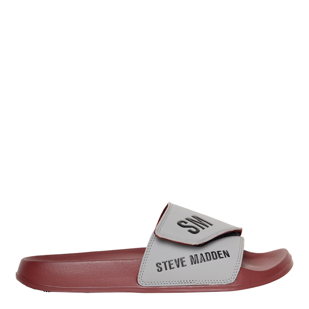 SM-1596 GREY/MAROON POOL SLIDERS