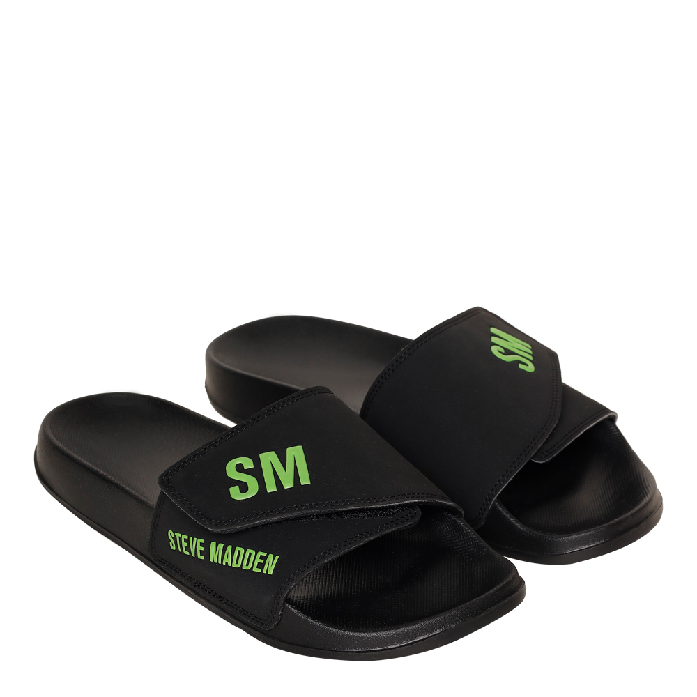 SM-1596 BLACK/LIME POOL SLIDERS