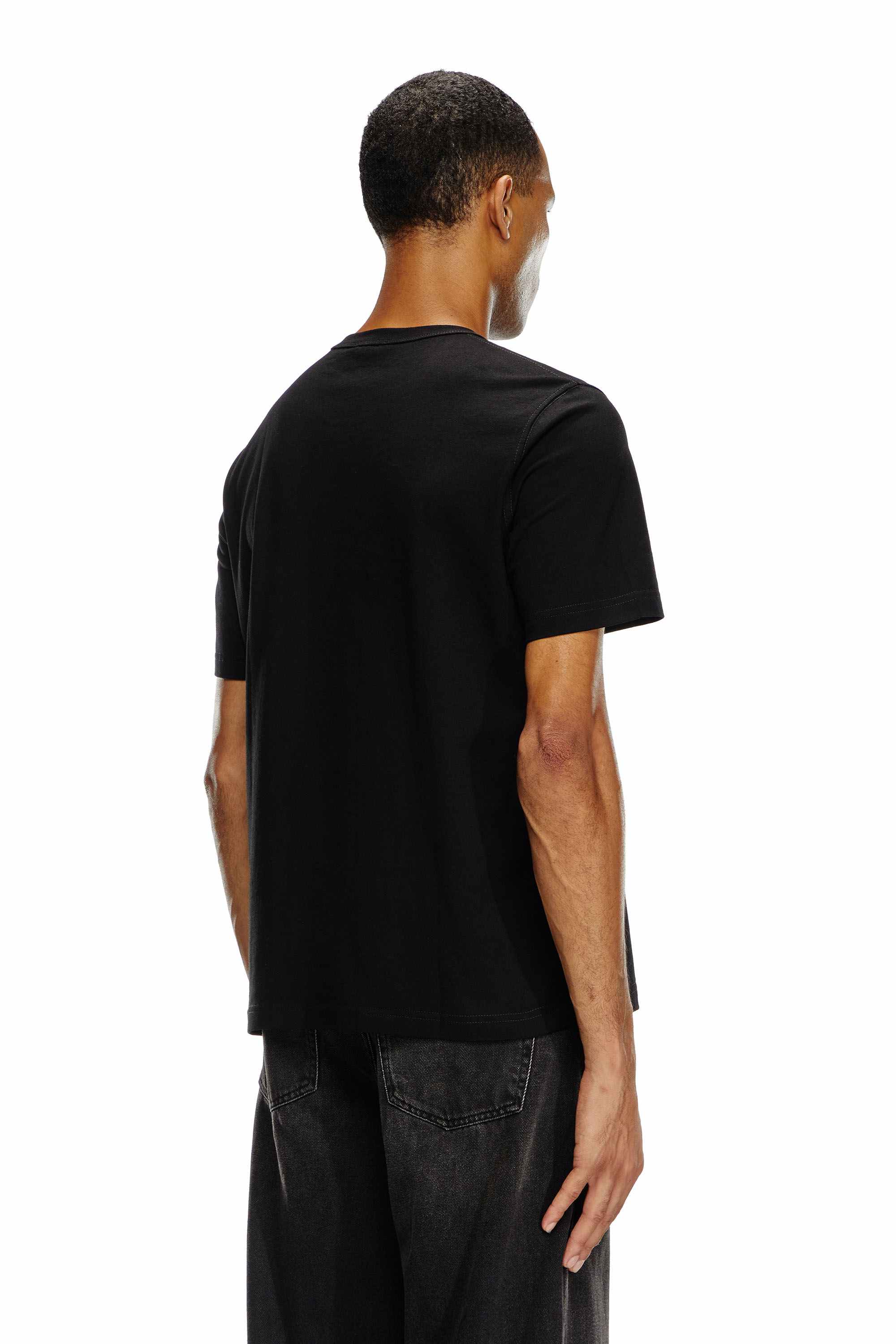 Multicolor T-shirt with crumpled-effect logo
