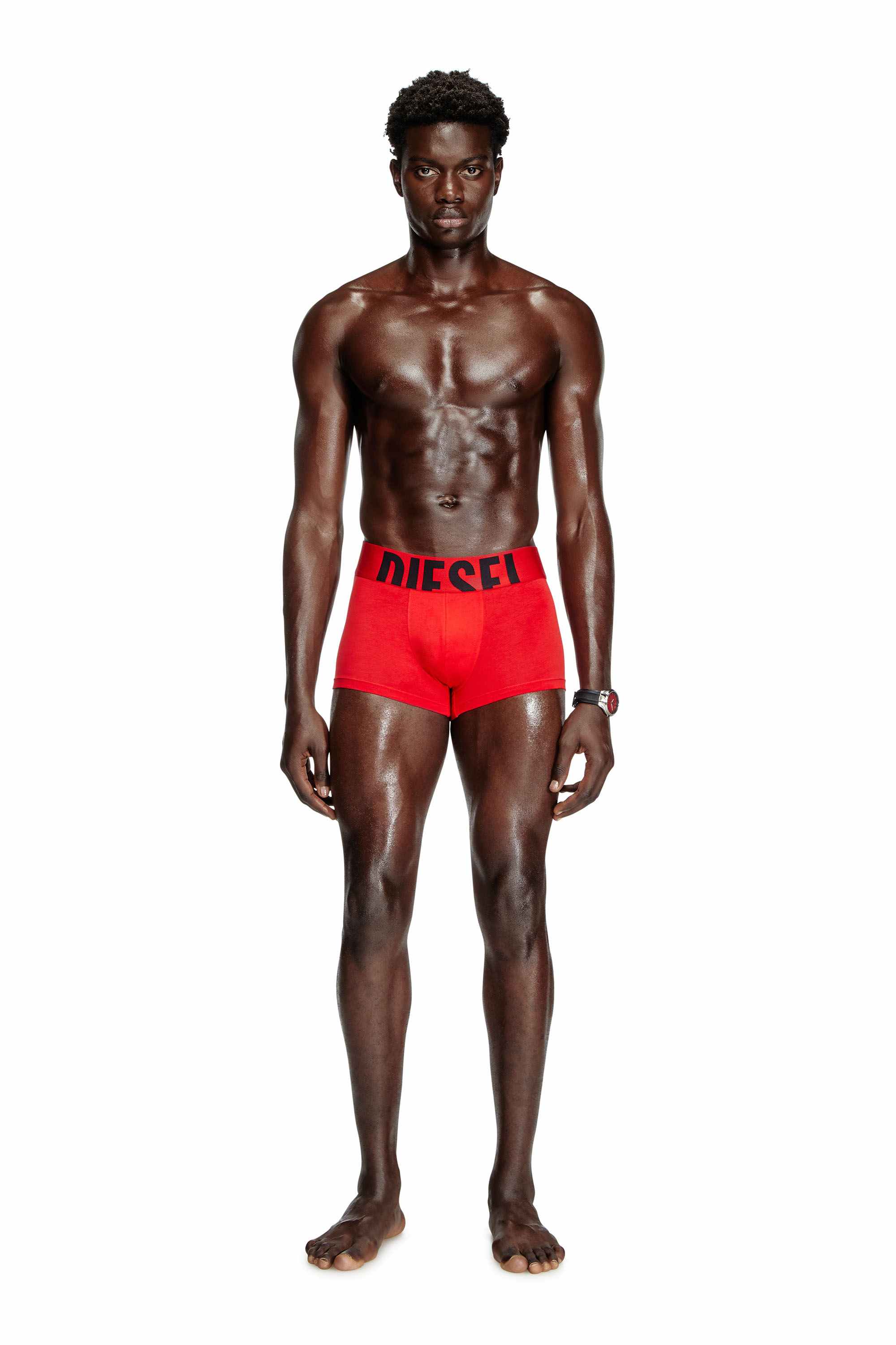 Black Three-pack boxer briefs in stretch cotton