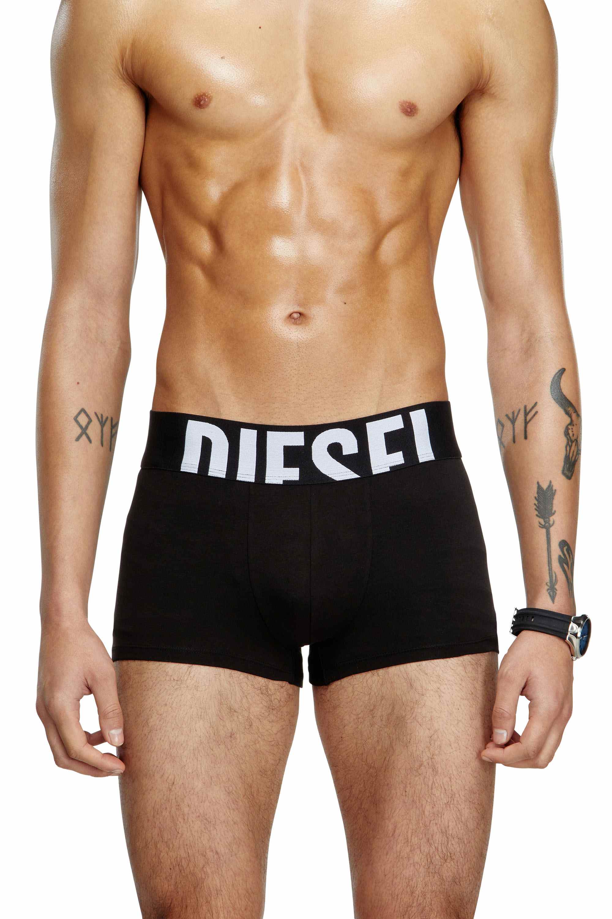 Black Three-pack boxer briefs in stretch cotton